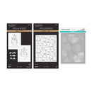 Spellbinders craft supplies including stencils and cutting dies on a white background