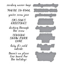 Spellbinders Ski-son’s Greetings BetterPress Plate & Die Set by Simon Hurley - Sentiments