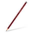 Red Staedtler pencil on a white background