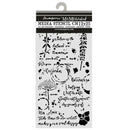 Stamperia Cut Laser Stencil 4.7" x 9.8" - Flowers and Writings Pattern