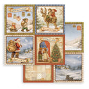 Collection of Christmas-themed illustrations featuring Santa, children, and winter scenes.