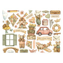 Stamperia Printed Decorative Die Cuts - Cozy Family