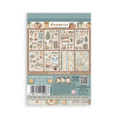 Stamperia Christmas Pudding adhesive washi sheets pack, featuring various illustrated holiday stickers on a beige and teal backing card.