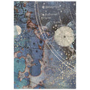 A square art print featuring a celestial map design with the names of constellations such as Betelgeuse, Bellatrix, Orion, Toro, and Aldebaran. The artwork has a textured, vintage aesthetic with blue, beige, and brown tones, star speckles, and a circular astrological wheel.