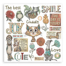 Stamperia Rub-On Kit 6 Sheets 6.1"x 6.1" - Furry Friends