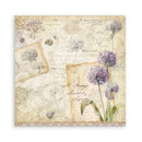 Decorative paper with floral illustrations and text on a beige background