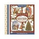 Stamperia 'Rub On Kit: Silent Night' holiday-themed transfer film packaging, featuring vintage Christmas illustrations of children, a decorated tree, and festive scenes on a cream and blue patterned cover.