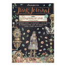 Junk journal book titled 'Gardens of Time' by Stamperia with decorative elements on a white background.