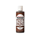 A bottle of Stamperia Art Stories Misty Paint in the shade Choco, featuring a white cap and a label with brown and white graphics, set against a plain white background.
