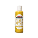 A bottle of Itsamperia Art stories Misty Paint in the shade Yellow Kaipo4, featuring a textured yellow paint inside, a white cap, and a white label with gold and black text.