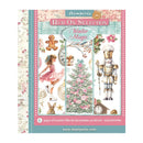 Stamperia 'Rub On Selection' 'Winter Magic' scrapbooking paper pack, featuring a festive collage of Christmas illustrations including a nutcracker, decorated tree, gingerbread man, and bunny on a patterned cover.