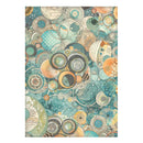 Stamperia Rice Paper Sheet A4 - Furry Friends Harmony of Circles and Textures^