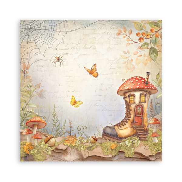Stamperia Scrapbooking Pad 8"x8" 22/Pkg - Whispering Woods