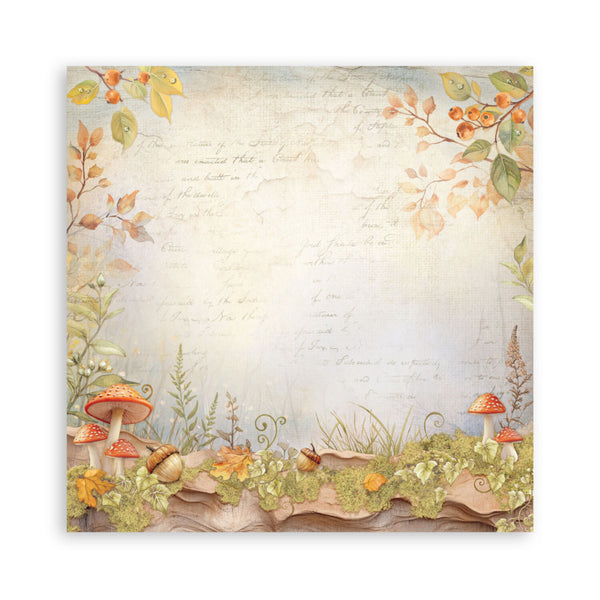 Stamperia Scrapbooking Pad 8"x8" 22/Pkg - Whispering Woods
