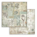 Stamperia Scrapbooking Small Pad 8" x 8" 10/pkg - Backgrounds Selection - Herbarium Silvae