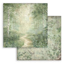 Stamperia Scrapbooking Small Pad 8" x 8" 10/pkg - Backgrounds Selection - Herbarium Silvae