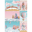 Stamperia Selection Rice Paper A4 Set of 6 - Candy Christmas