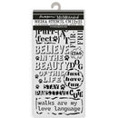 Stamperia Thick Stencil 4.72" √ó 9.84" - Furry Friends Quotes Pattern