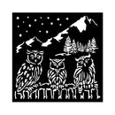 Stamperia Thick Stencil 7.09"x 7.09" - The Owl's House Owls