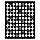 Stamperia Thick Stencil 7.87" × 9.84" - Furry Friends Rhombus Pattern