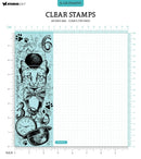 Studio Light Cat Gentleman Grunge Stamps
