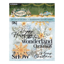 Studio Light 'Christmas Wonderland' A6 scrapbooking sticker sheets featuring winter forest designs, snowflakes, stars, and festive text on a light blue background.