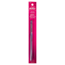 A Susan Bates aluminum crochet hook, size 1.75 (13-1/4), in its original pink retail packaging.