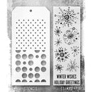 Tim Holtz Mixed-Media Stamps & Stencil - Retro Flakes