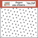 Echo Park Let's Take A Trip Stencil 6"X6" Drop A Pin*