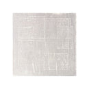 A square abstract Cardstock sheet featuring a distressed, textured geometric pattern of overlapping rectangles in light gray and white, set against a solid white background.