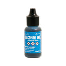 A bottle of Crafter's Ally Alcohol Ink Sailboat Blue on a plain white background.