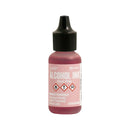 A small bottle of Tim Holtz Alcohol Ink Shell Pink ink with a black cap and pink label, shown on a plain white background.