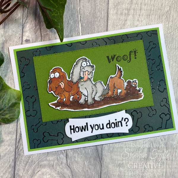 Creative Expressions Designer Boutique Clear Stamp 6"x 8" - Canine Capers*