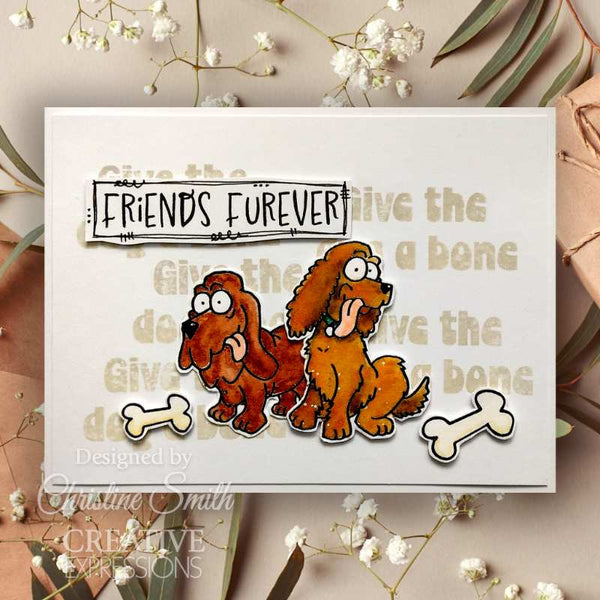 Creative Expressions Designer Boutique Clear Stamp 6"x 8" - Canine Capers*