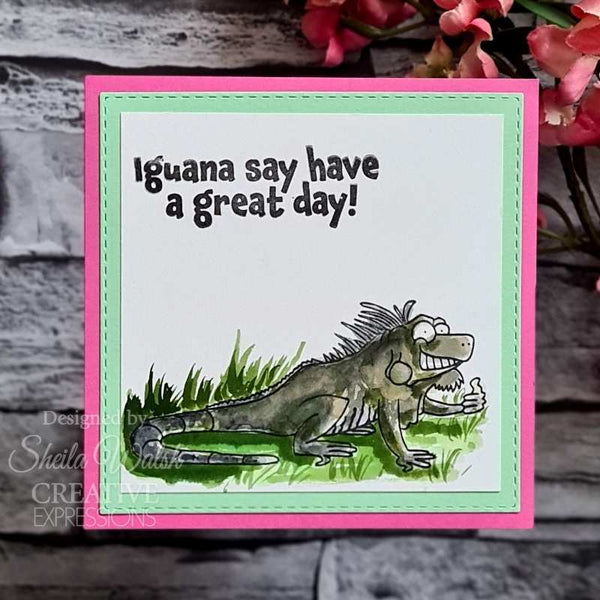 Creative Expressions Designer Boutique Clear Stamp 6"x 8" - One in a Chameleon