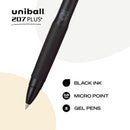 Uni-ball 207+ Super Ink Gel Pens 2/Pkg Micro 0.5mm - Black