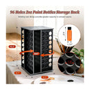 Universal Crafts 360° Rotating Paint Storage Tower - 96 Paint Holder - Black