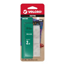 A package of Velcro Thin Tape for crafting, featuring a red and black header card with a clear plastic window showing a roll of clear tape inside.