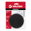 Velcro Sticky Back Tape in a 1 roll of 5 ft x 3.5 in black elastic tape, packaged in its original red and white cardboard sleeve.