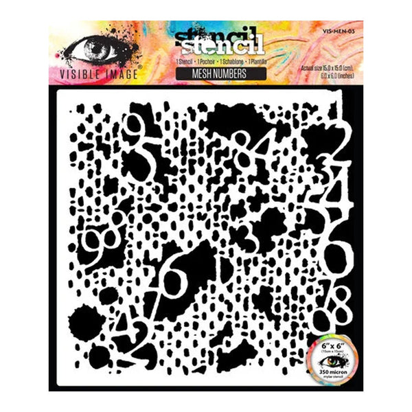 Visible Image Tomorrow's Memories Stencil 6"x6" - Mesh Numbers