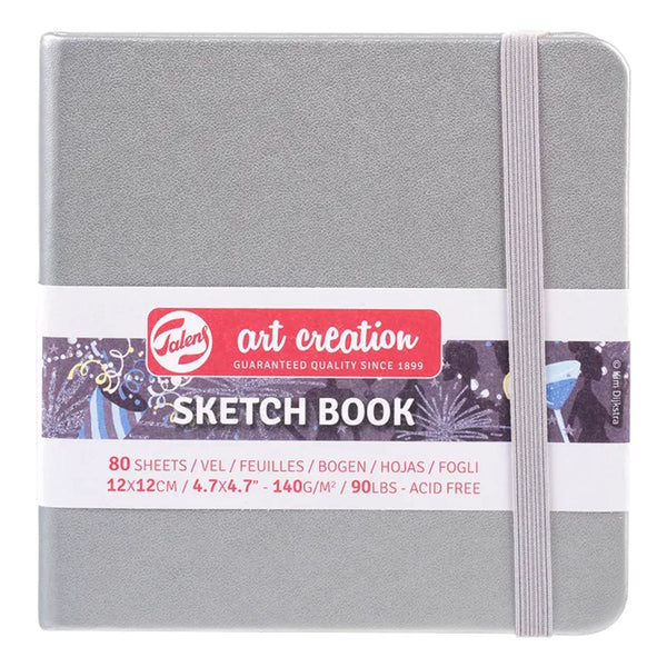 Talens Art Creations Sketch Book 12cm x 12cm - Shiny Silver