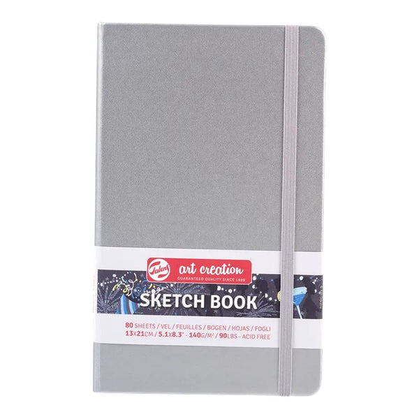 Talens Art Creations Sketch Book 13cm x 21cm - Shiny Silver