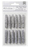 American Crafts Whittles Glitter Clothespins 12PK - Silver*