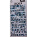 Poppy Crafts Puffy Sticker - Blue Alphabet and Sentiments