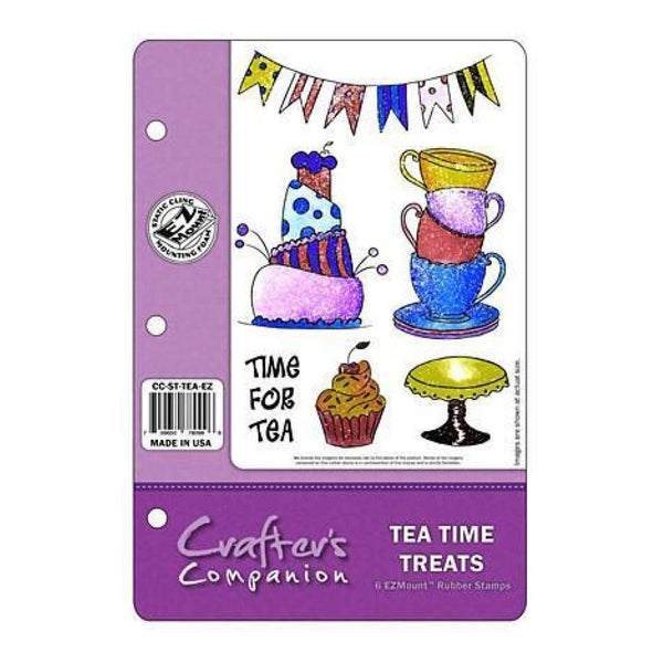 Crafter's Companion Ezmount Cling Set 5.5 Inch X8.5 Inch Tea Time Treats*