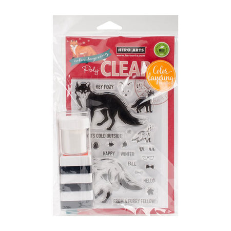 Hero Arts Clear Stamp & Die Combo - Colour Layering Bundle - Cool Fox  LIMIT 1 PER ORDER