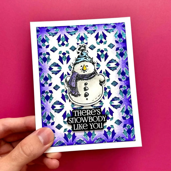 Simon Hurley create. Clear Stamps 6"X9" Sketched Snowman*