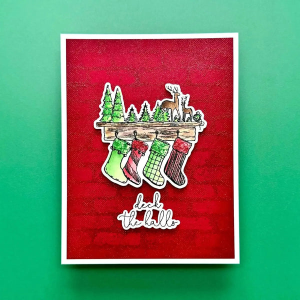 Simon Hurley create. Clear Stamps 6"X9" Sketched Christmas