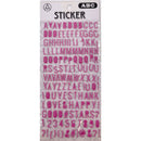 Poppy Crafts Puffy Sticker - Pink Alphabet and Sentiments*