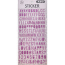 Poppy Crafts Puffy Sticker - Purple Alphabet and Sentiments*